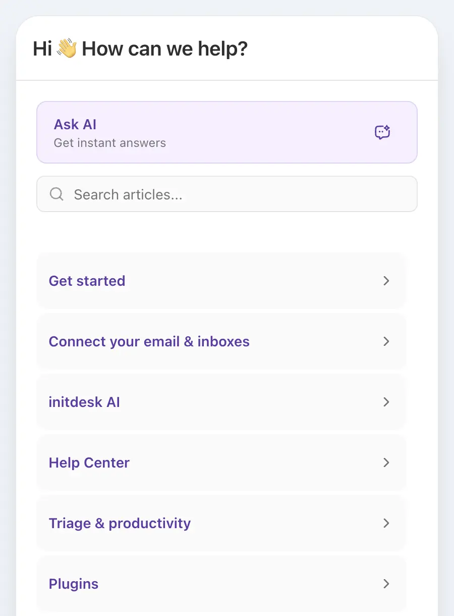 initdesk Live Chat widget on a website